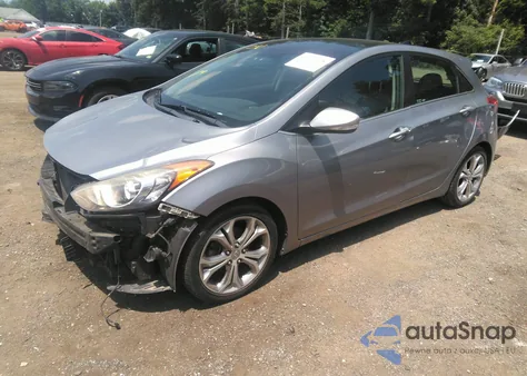2014 Hyundai Elantra Gt Base W/Blue из США, поврежденный, VIN KMHD35LHXEU162916